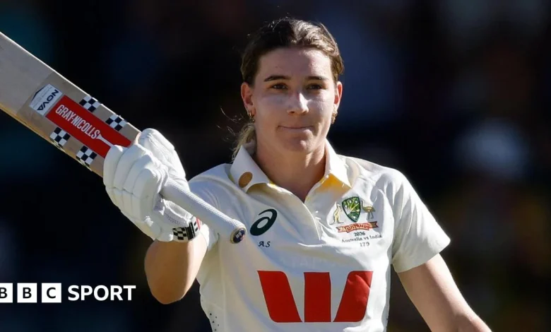 Australia vs India: Annabel Sutherland hits record fourth Test century as hosts close in on victory