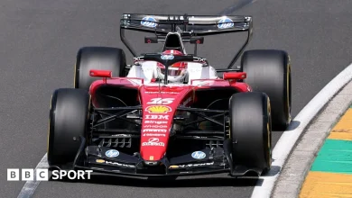 Australian Grand Prix: Charles Leclerc leads Ferrari team-mate Lewis Hamilton in Melbourne practice