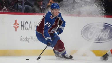 Avalanche's Nathan MacKinnon ejected after colliding with Oilers' Connor Ingram