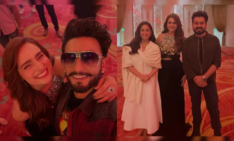 Ayesha Khan Poses With Ranveer Singh, Aditya Dhar And Yami Gautam In Viral Dhurandhar 2 After-Party Pics