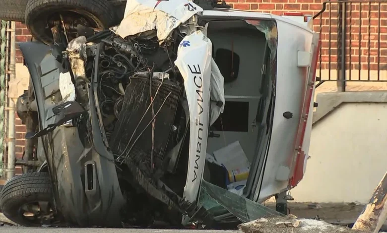 Baby dies, mother injured as Philadelphia police investigate crash involving ambulance in Frankford