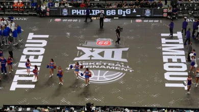 Big 12 to swap LED glass court for hardwood in semis, final
