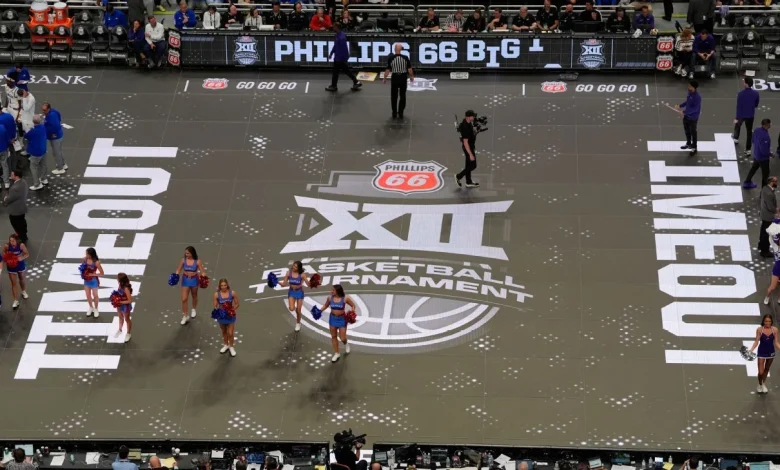 Big 12 to swap LED glass court for hardwood in semis, final