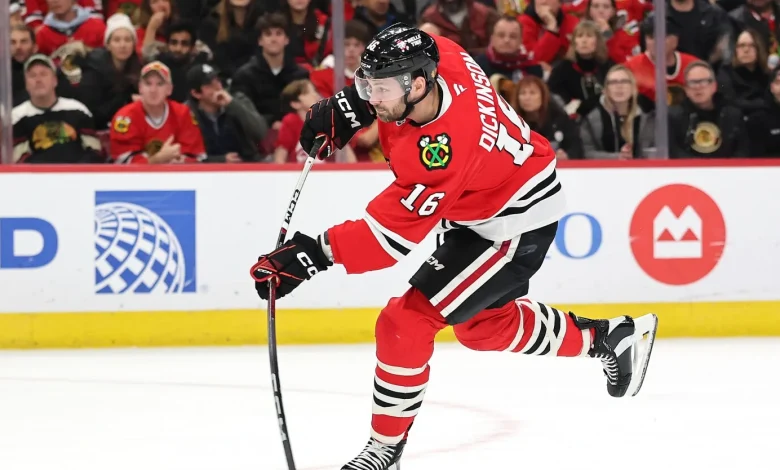 Blackhawks acquire 2027 first-round pick from Oilers for Jason Dickinson, Colton Dach