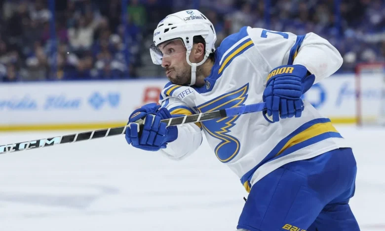 Blues trade Justin Faulk to Red Wings for 1st- and 3rd-round picks, prospect Dmitri Buchelnikov