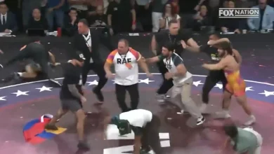 Brawl breaks out at Real American Freestyle event