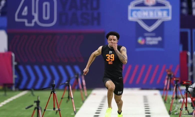 Brenen Thompson runs a blazing 4.26-second 40