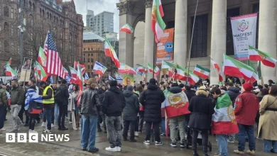 British Iranians take to streets of Manchester hours after US-Israeli strikes