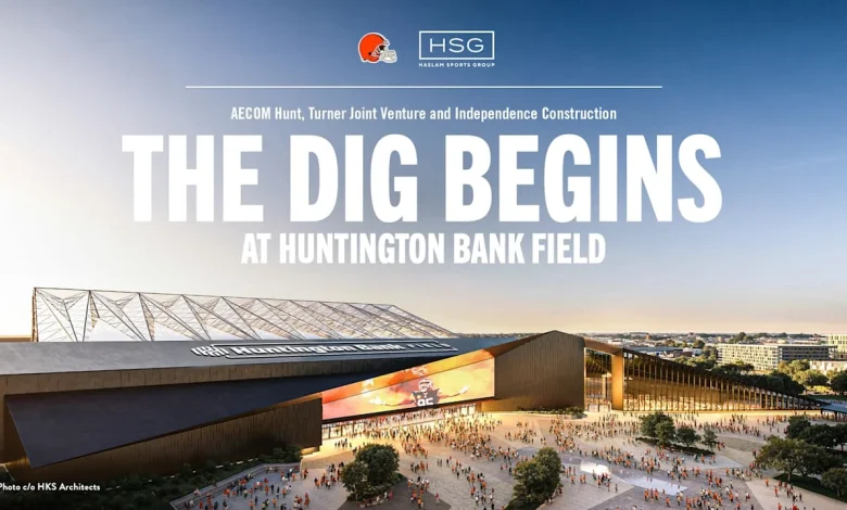 Browns begin mass excavation for new Huntington Bank Field in Brook Park