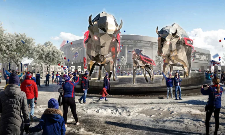 Buffalo Bills reveal renders of bison statues at Highmark Stadium’s Family Circle