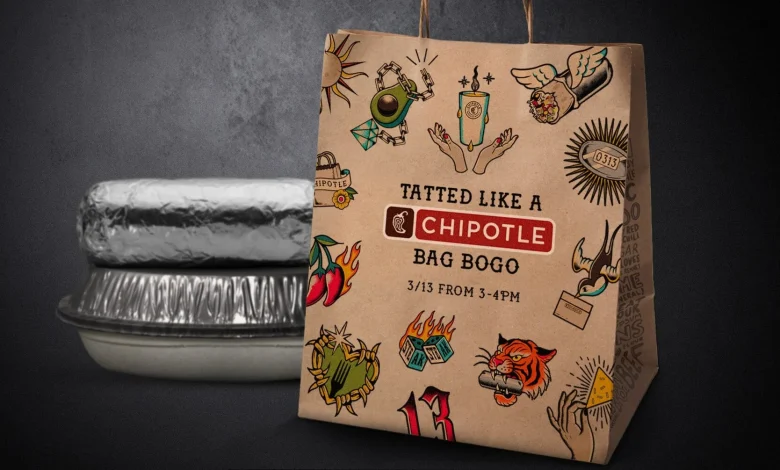 CHIPOTLE BRINGS BACK "TATTED LIKE A CHIPOTLE BAG" BOGO WITH SUPERFAN SWAE LEE FOR FRIDAY THE 13TH