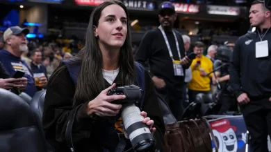 Caitlin Clark works as photographer for Pacers as they host LeBron, Lakers