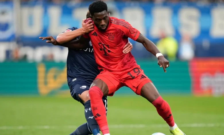 Canada's Alphonso Davies plays in Bayern's Champions League match