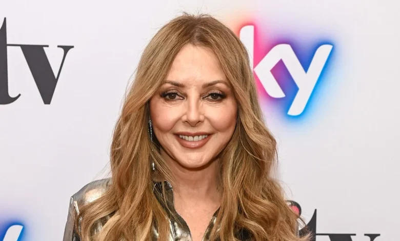 Carol Vorderman turns up the glamour in figure-flattering sequins