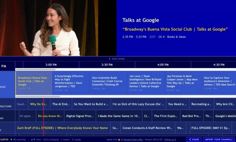 Channel Surfer lets you watch YouTube like it’s old-school cable TV