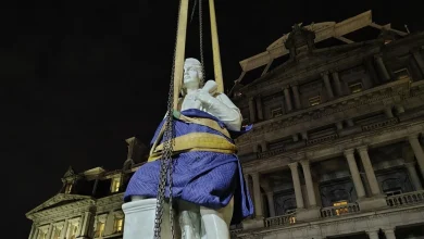Christopher Columbus statue Trump added near White House is replica of one downed by protesters