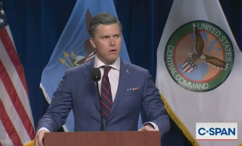 Colin Jost Hits 300 SNL Segments With Hegseth Keg Stand Cold Open