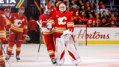 Cooley stops 26, helps Flames recover for shootout win against Blues