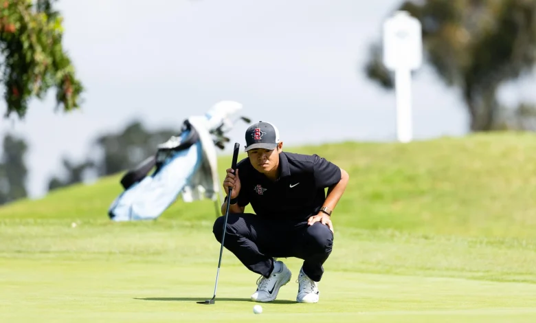 Course setup slows Aztecs men’s golf in fifth-place finish at Lamkin Invitational