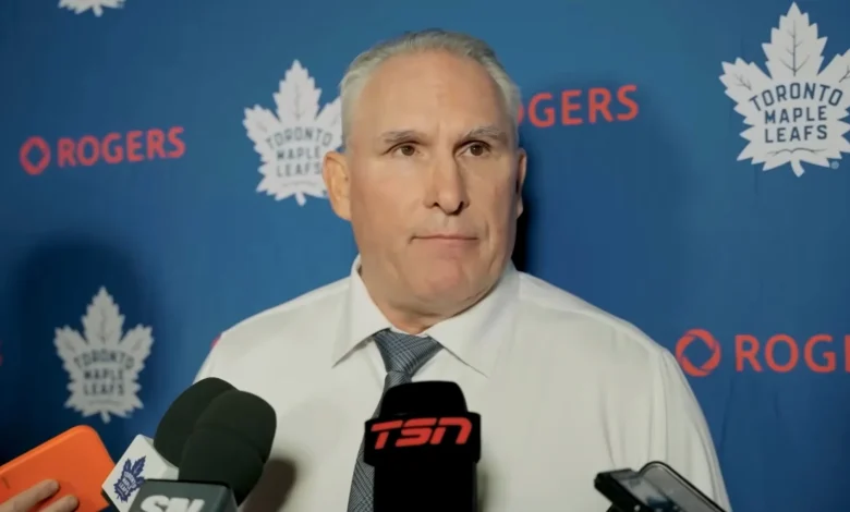 Craig Berube on Bo Groulx's Leafs debut in Montreal: "Very good game... Impressed with a couple of plays he made where he challenged defensemen and beat them"