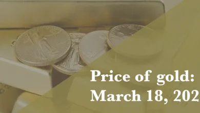 Current price of gold as of March 18, 2026