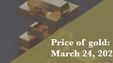Current price of gold as of March 24, 2026