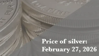 Current price of silver as of Friday, February 27, 2026