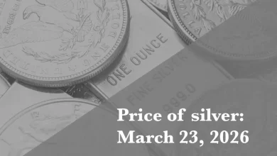 Current price of silver as of Monday, March 23, 2026