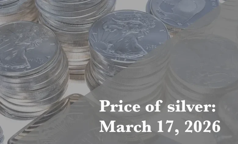 Current price of silver as of Tuesday, March 17, 2026