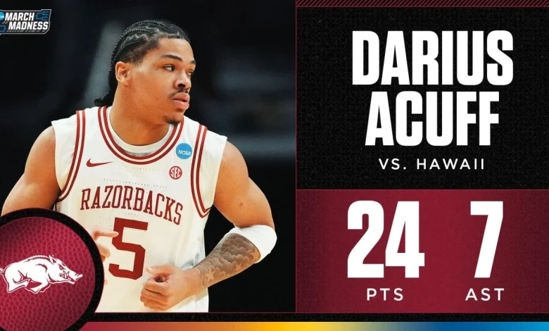 Darius Acuff Jr. drops 24 points, 7 assists in March Madness debut vs. Hawaii