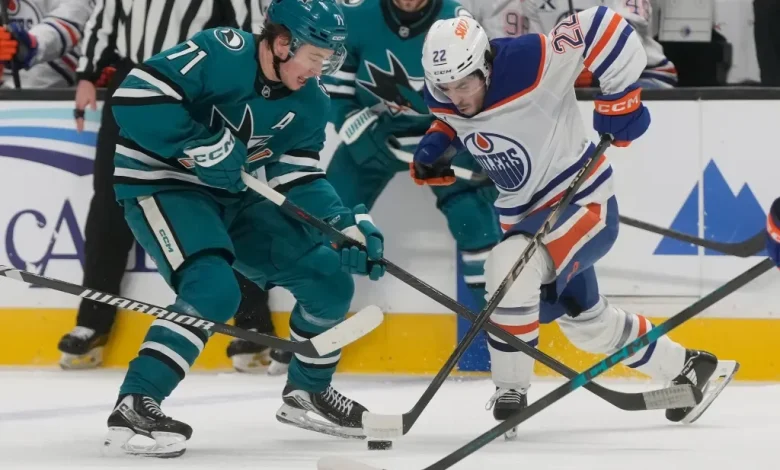 Defenseman’s third period goal gives Sharks entertaining win over Oilers