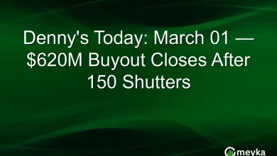 Denny's Today: March 01 — $620M Buyout Closes After 150 Shutters