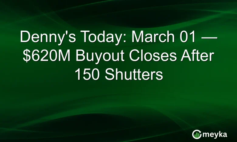 Denny's Today: March 01 — $620M Buyout Closes After 150 Shutters