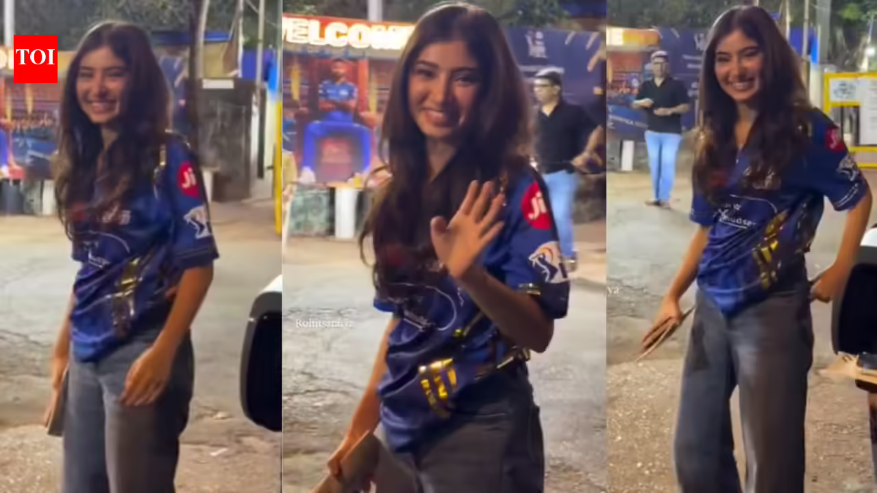 Dhurandhar 2 fame Sara Arjun turns heads at Wankhede for MI vs KKR - Watch