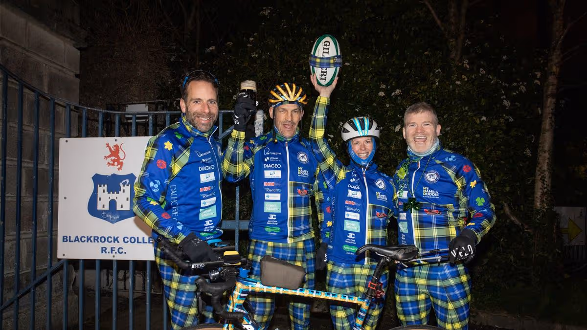 Doddie Weir's wife smashes 750-mile cycle across four countries in four days