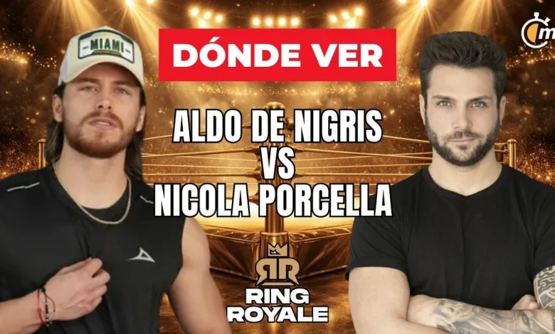 Dónde ver pelea de Aldo de Nigris vs Nicola Porcella: Ring Royale 2026