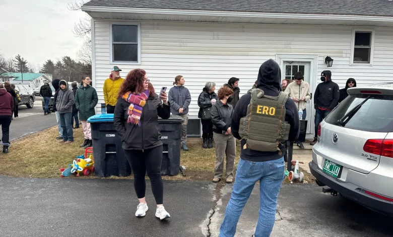 Dozens Protest at Scene of ICE Action in South Burlington
