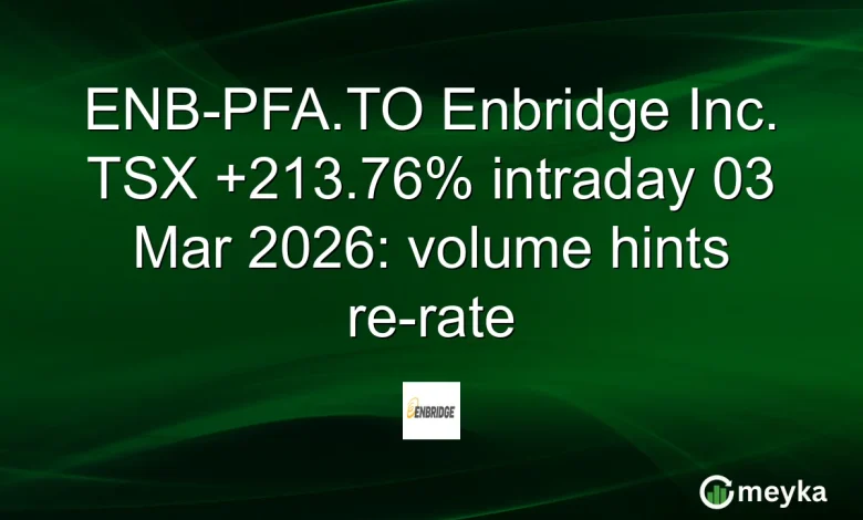 ENB-PFA.TO Enbridge Inc. TSX +213.76% intraday 03 Mar 2026: volume hints re-rate