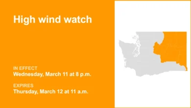 Eastern Washington placed under a high wind watch Wednesday and Thursday