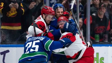 Ehlers scores hat trick, Hurricanes hand Canucks seventh straight loss