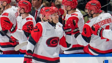 Ehlers scores hat trick, Hurricanes hold off Canucks
