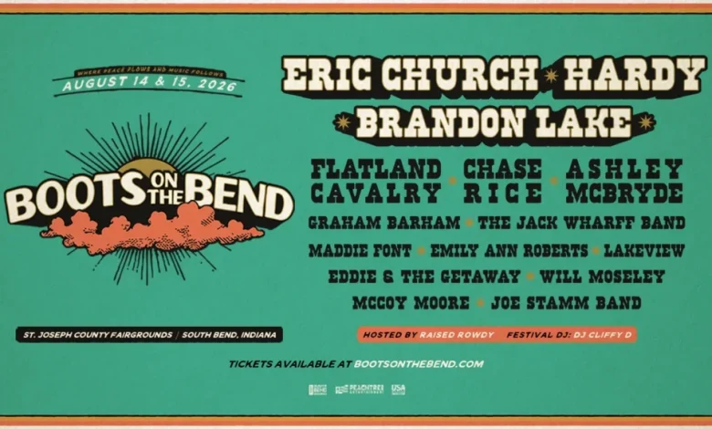 Eric Church, Hardy To Headline New Boots On The Bend Festival In Indiana