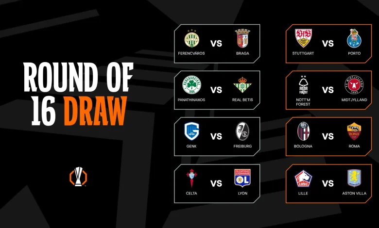 Europa League round of 16, quarter-final and semi-final draw: Lille meet Aston Villa in the last 16