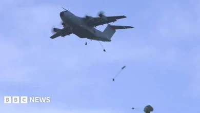 'Excitement' at largest parachute drop in decade