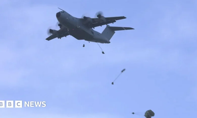 'Excitement' at largest parachute drop in decade