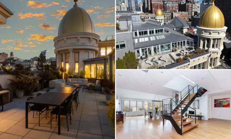 Exclusive | A rare penthouse with one of NYC’s few golden domes has hit the market for $13.5M