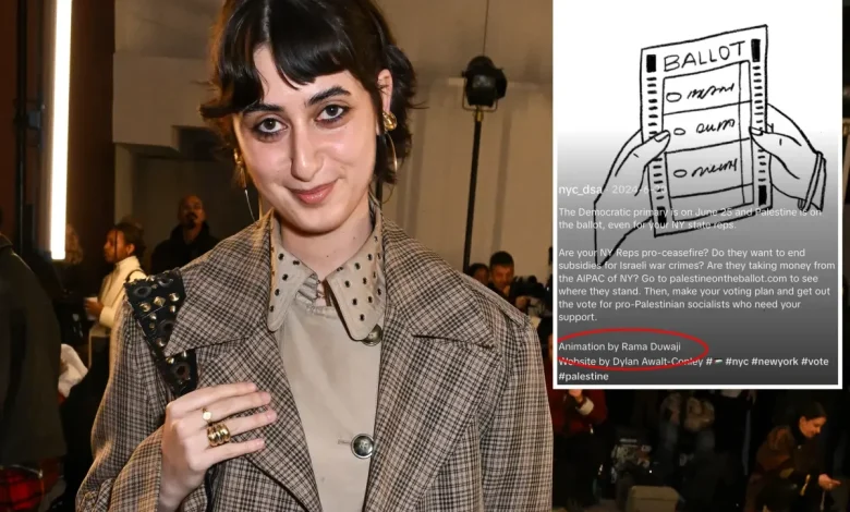 Exclusive | NYC first lady Rama Duwaji created artwork for DSA’s anti-Israel campaign