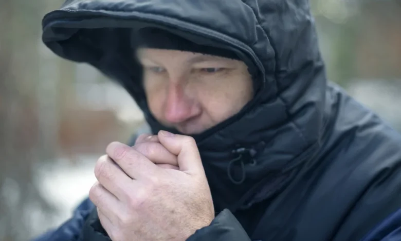 Extreme cold conditions north of the city today