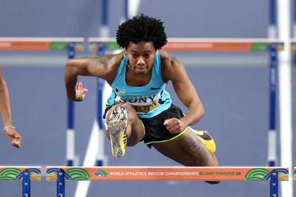 FLASH: Charlton equals world record to win third world indoor 60m hurdles title in Kujawy Pomorze