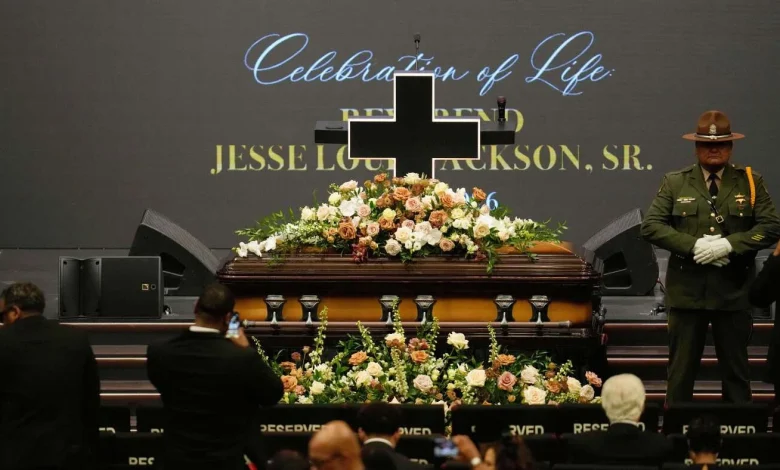 Family, former presidents and a Hall of Famer give Rev. Jesse Jackson a final sendoff : NPR